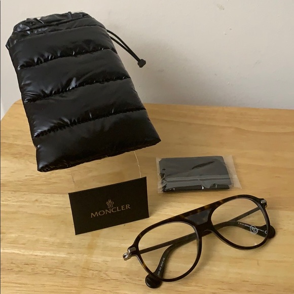 Moncler Dark Tortoise Aviator Eyeglasses Frame - Picture 1 of 10